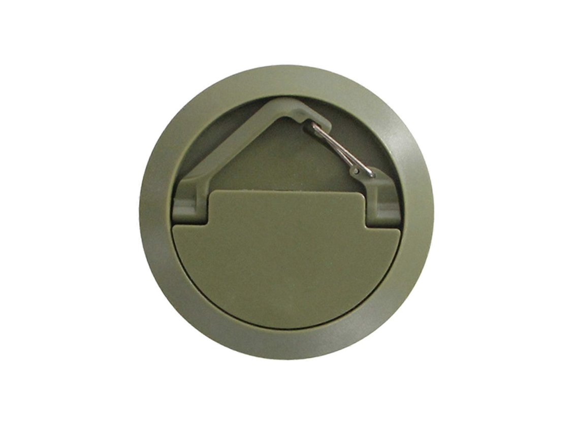 Gancho de corda AQUAFORGE com luz magnética, para camping e toldos, verde militar