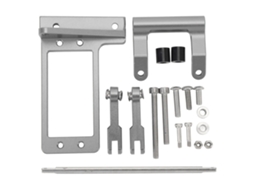 Kit De Varilla Hidráulica De Aluminio 1/10 Con Montaje Servo Para Coche Modelo De Aventura Off-road Gris