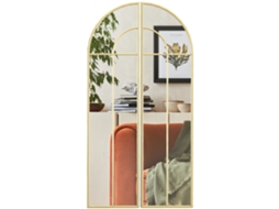 Espelho de Parede Metal, Vidro e Mdf Cor Ouro 30x3x120 cm Homcom