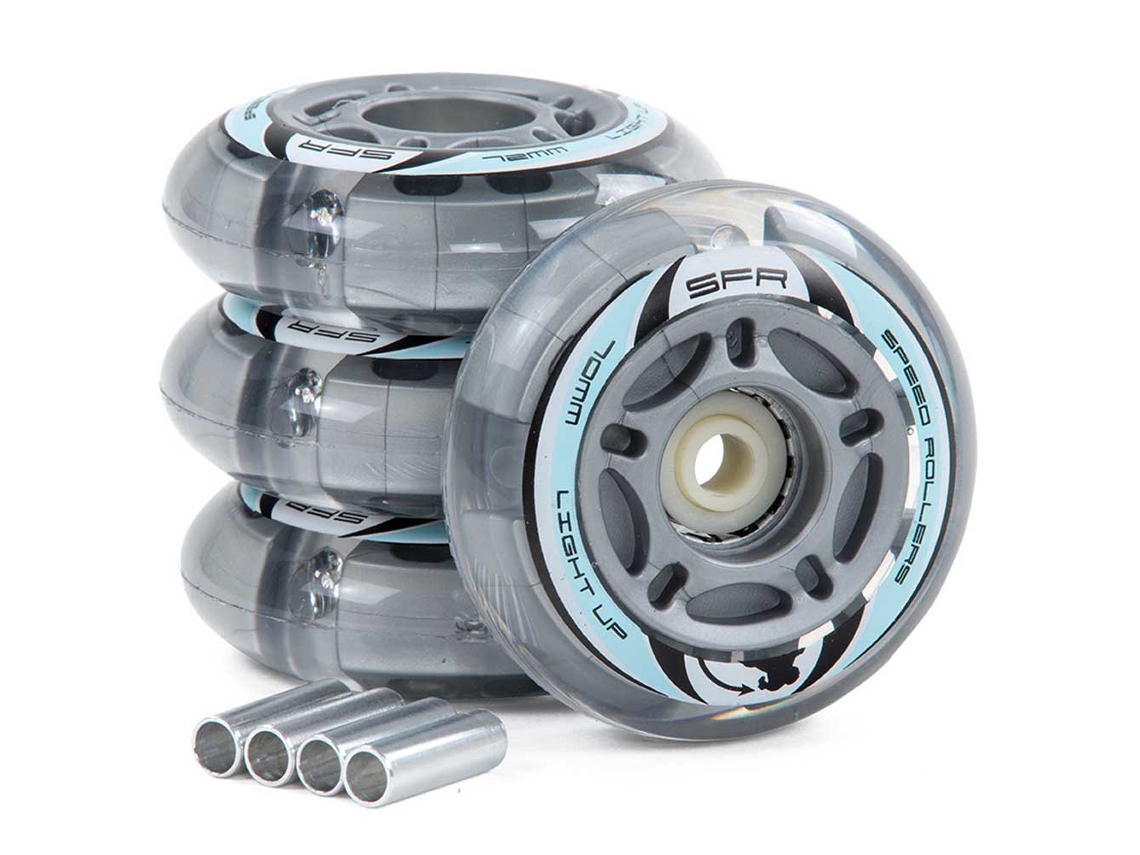 Light Up Inline 4 Units Prateado 70 Mmsfr Skates