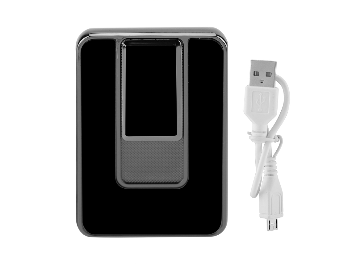 Isqueiro Metálico Fino Recarregável Por Usb Sem Chama Para Cigarro Aiailikill (preto)