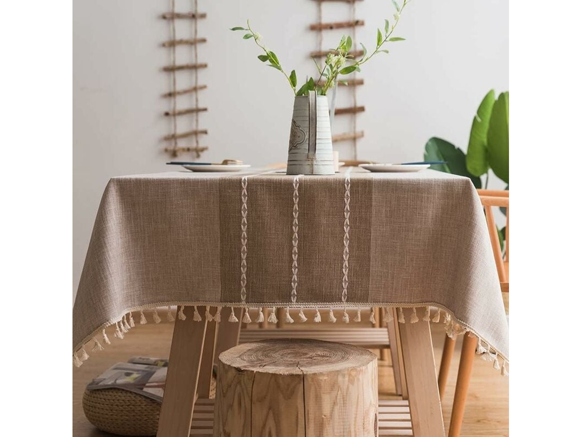 Lurelia Toalha De Mesa Algodão Linho 140 Cm Bordado