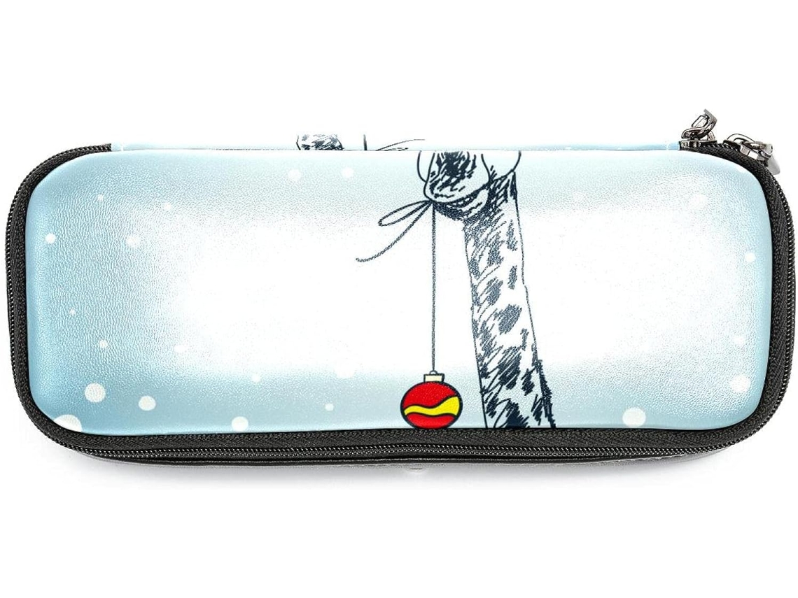 Esta capa grande com estampa de girafa Natalina é ideal para escola, mesa de trabalho, adultos, meninas e meninos.