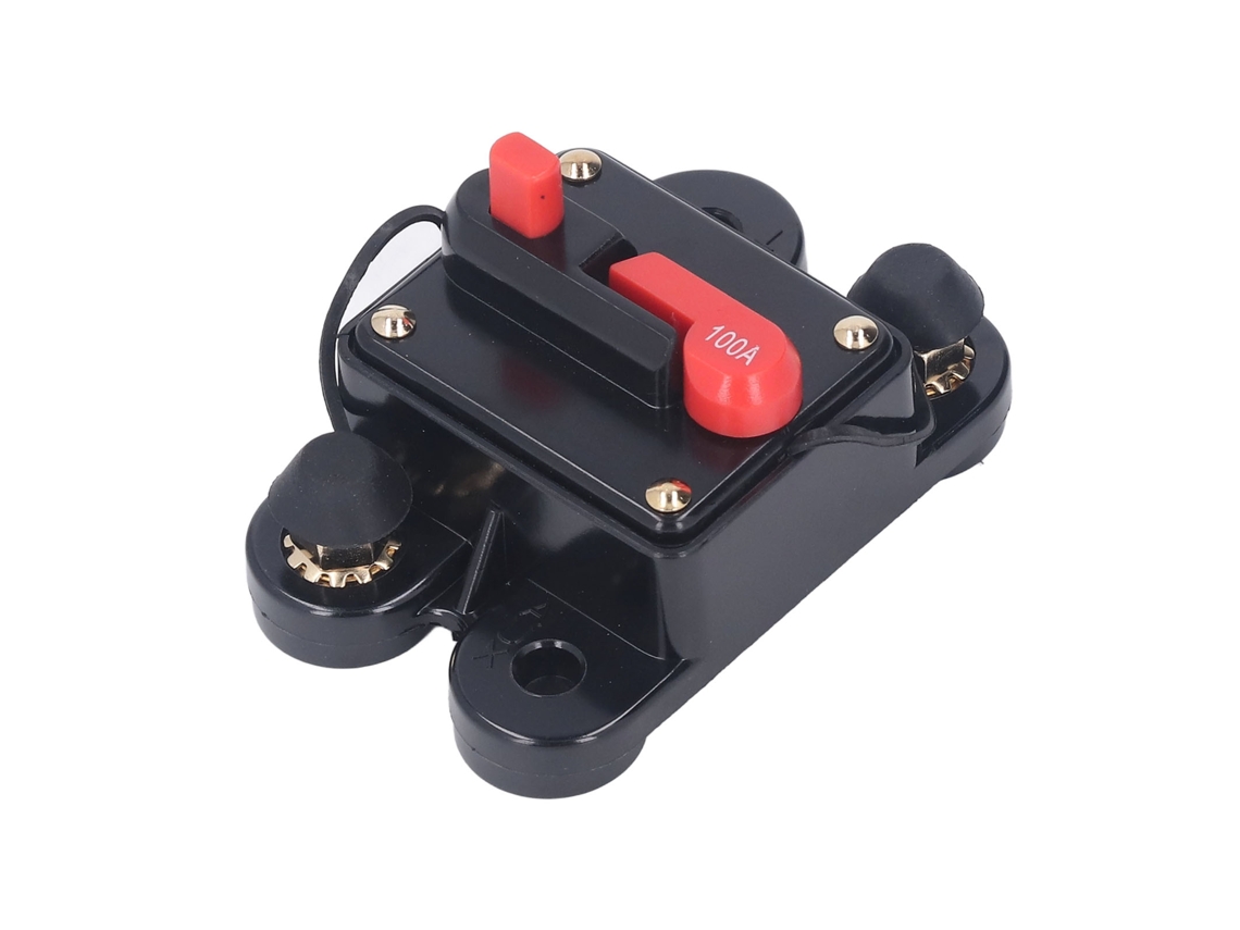 Disjuntor de Reinício Manual 1/4 Polegada Proteção Cc 12‑48v para Veículo
