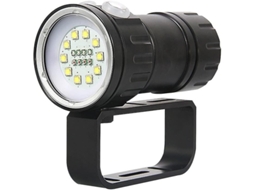 Lanterna Mergulho 7modos 80m 12000lm Xml2 Branco Xpe Vermelho Azul Video Fotografia Preto Yizhood
