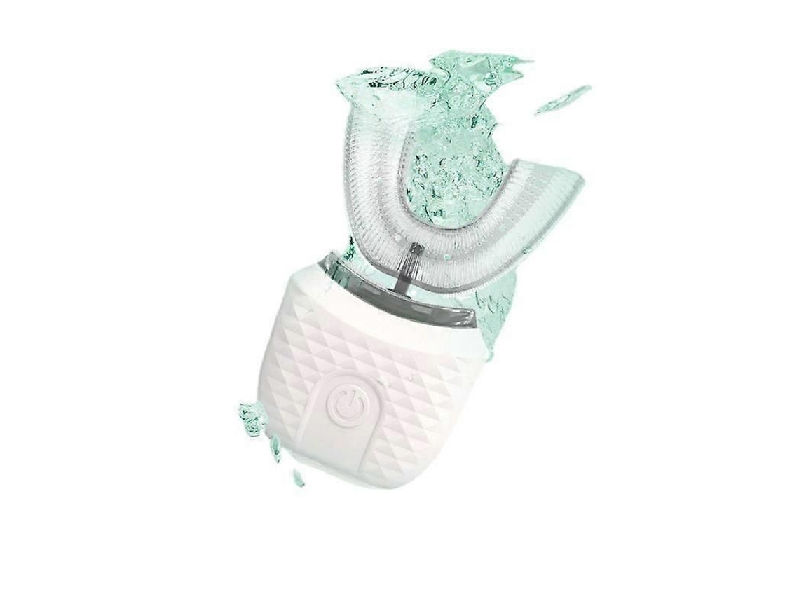 Escova de Dentes Elétrica Sônica Branca Automática em Formato U com Rotação 360 ​​graus + 1 Extra Format o U. GOKOCO
