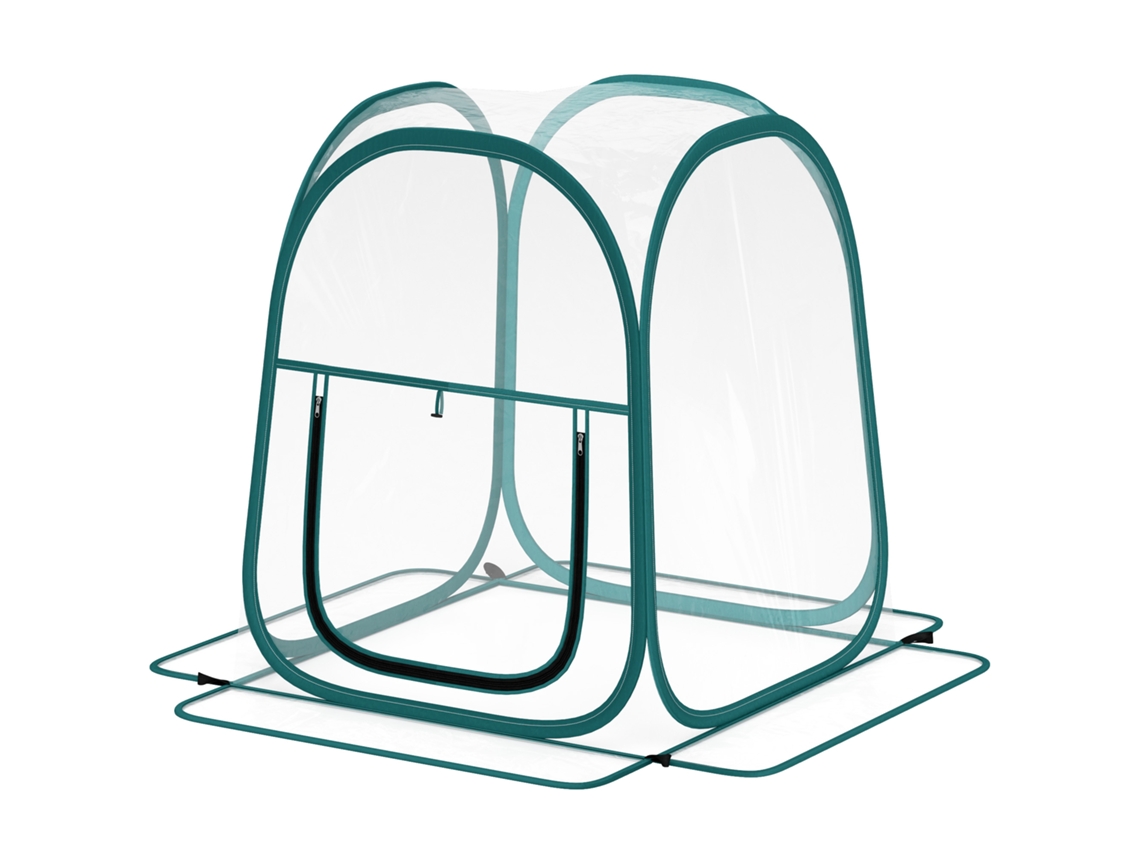 Mini Estufa De Jardim Em Pvc Transparente Vegetais, 70x70x80cm, Uso Interno E Externo
