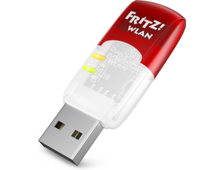Carta de Rede Wi-fi  AC430 5 GHz 433 Mbps USB Transparente Vermelho