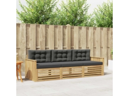 Vidaxl Conjunto De Sofás Para Exterior 3 Unid. Branco E Antracite