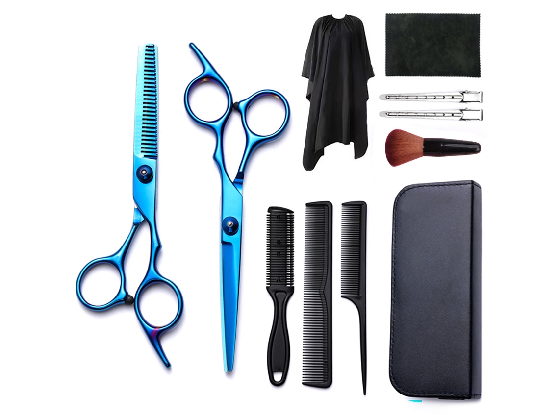 Kit De Tesoura De Corte Cabelo, 11pcs Ferramenta Profissional Para Corte De Cabelo, Para Cabeleireiros E Uso Doméstico Cuich