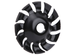 Disco de corte de madeira preto com 12 dentes, 90x16mm, para esmerilhadeira angular.