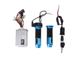 Controlador de Velocidade do Motor Brushless 48v 1000w com Interruptor de Ligamento e Controle de Giro Azul para Bicicleta Elétrica | S/MARCA