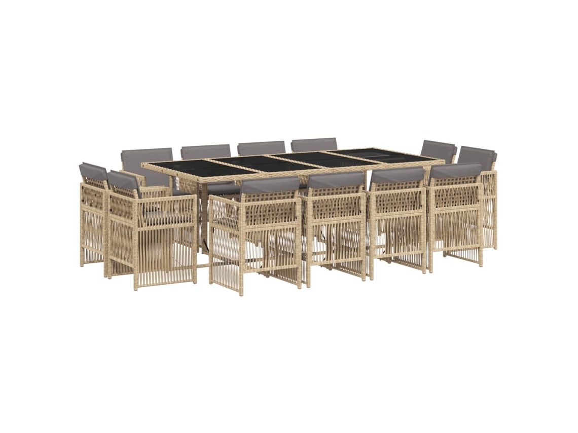 Garden Dining Set, Garden Dining Sets Vidaxl Bege Rattan / Vime (n/a)