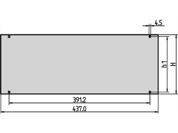 Painel frontal completo painel frontal 3u Schroff (30828058)