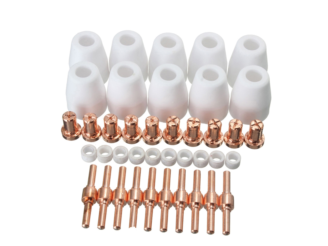 40 Piezas De Consumibles Para Cortadora De Plasma Aire, Compatible Con Torcha Pt-31 Lg-40 Cut-40 50