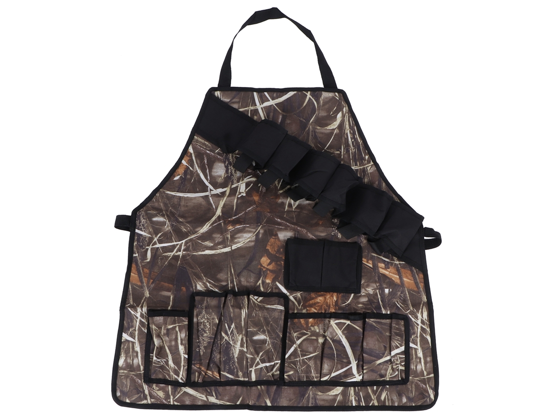 Avental Camuflado de Tecido Oxford 600d com Bolsos, Impermeável para Churrasco e Jardim | S/MARCA