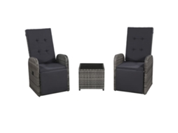 Bistro Set, Bistro Sets Vidaxl Cinzeto Rattan / Vime (n/a)