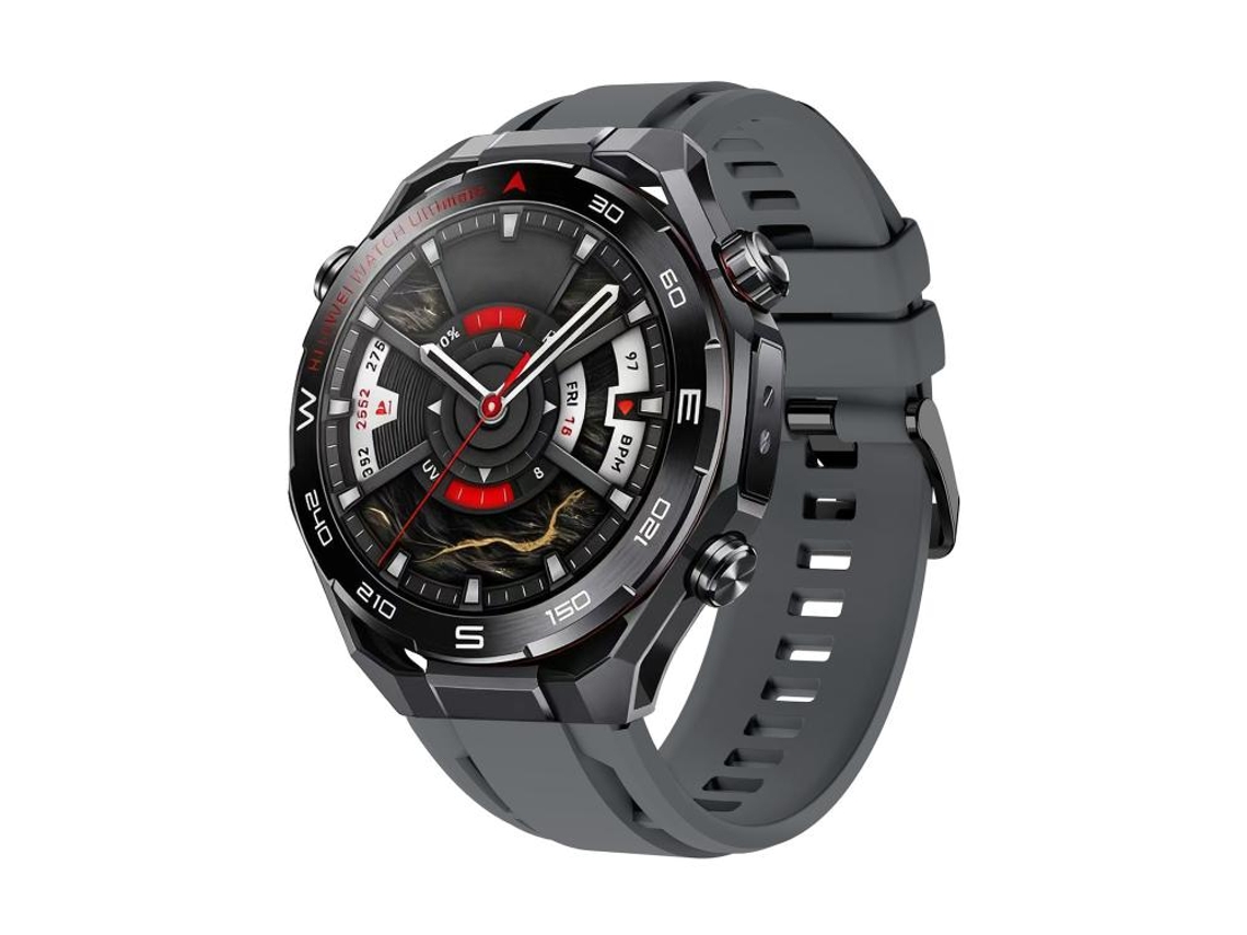 Bracelete para Huawei Watch Ultimate 2 Silicone Cor Sólida Fivela Preta Cinza Escuro XIAOMOYU
