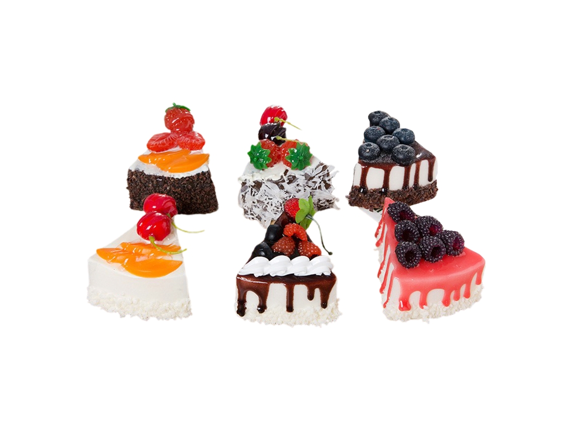 Imã de Geladeira Bolo Simulado Prop Fotografia Decorativo