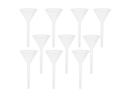 Funil Triangular De Plástico, 75mm, Ideal Para Experimentos Escolares Com Líquidos, Fácil De Manusear, Pacote Com 10 Unidades
