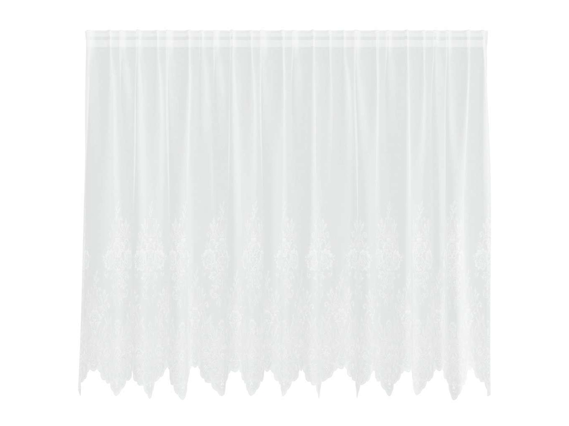 Conjunto 1 Cortina De Renda Vidaxl Branco Poliéster (160 X 300 Cm)