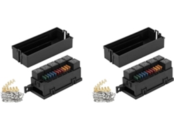Bloco de Relés e Fusíveis Automotivos de 11 Vias, 2 X 12v, com 5 Pinos e Fusíveis para SFUSHOS
