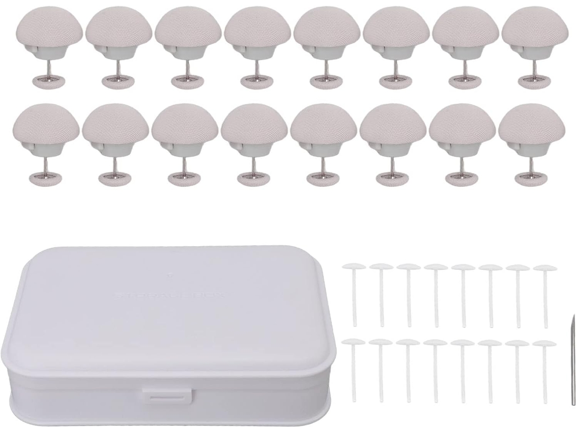 Suporte para capa de edredom de primavera, fixador em formato Cogumelo, conjunto de 16 peças para uso doméstico.