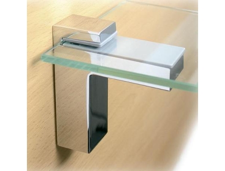 Gacela soporte estante para cristal y madera. regulable de 0 a 40mm. elegir acabado. acabado cromo