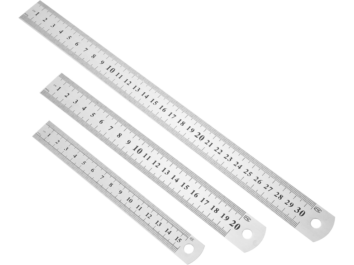 Conjunto De 3 Réguas De Desenho Para Medição, Uso No Escritório E Em