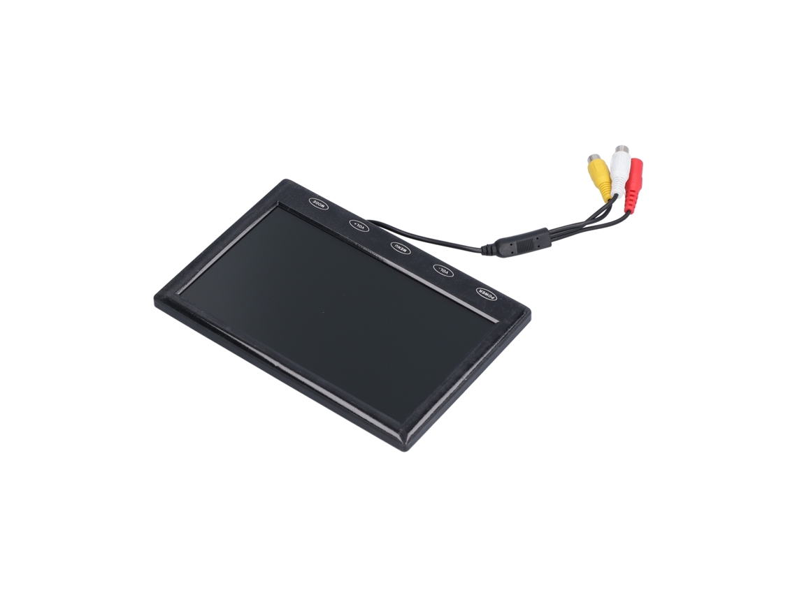 Monitor Lcd 7 Polegadas Tft 1024x600 Dc 12 24v com Cabo Av para Windows 9x S/MARCA