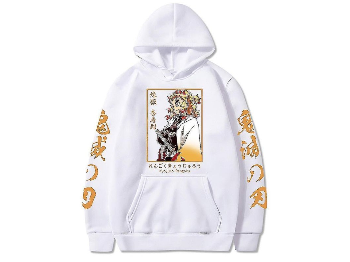 2026 sudadera com Capuz Demon Slayer Kyojuro Rengoku Solta Roupa de Inverno Y2k Streetwear Casual Oversized
