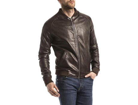 Casaco De Homem Blue Wellford Wellford Eze Pele Castanho (m)