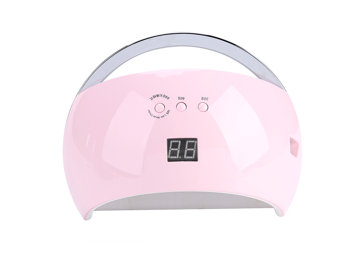 Lâmpada Uvled De 48w Para Unhas Com Botão Táctil Secador De Gel Esmalte De Manicura Cor Rosa