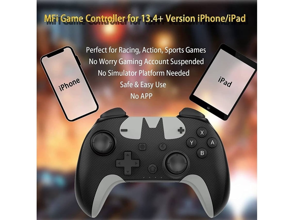 Controlador de Jogo Sem Fio Mfi para Iphone / Ipad Enkers Ios Mobile  Bluetooth Gaming Controller Gamepad Joystickgrau