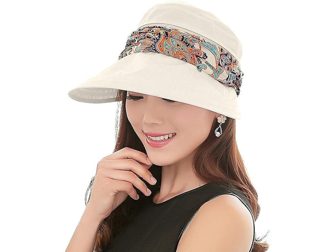 Sombrero de Sol Plegable 2 En 1 Con Flap para Cuello Upf 50+ Ajustable