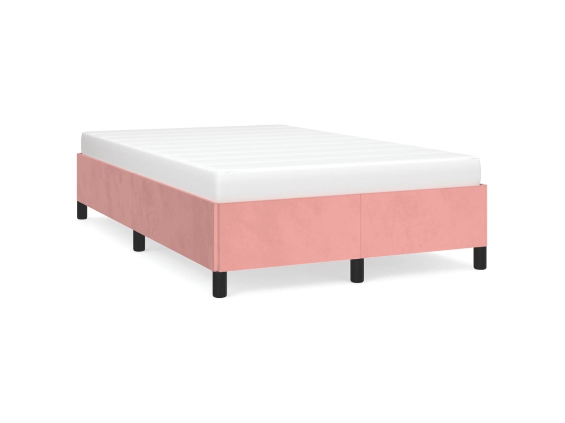 Bed Frame, Bed Frames Vidaxl Cor-de-rosa Veludo (120 X 190 Cm)