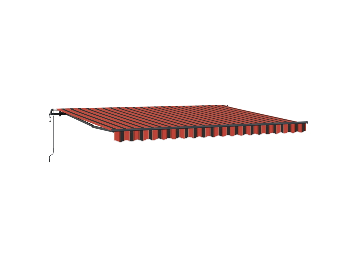Conjunto 1 Toldo Retrátil Vidaxl Laranja Tecido (450 × 350 Cm)