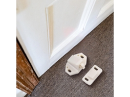 Conjunto De 5 Peças Trava Rolete Para Porta Armário Gabinete Em Abs Branco Com Mola, Dimensões Do Corpo 35mm X 21mm 20mm