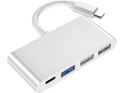 Hub para computadores portáteis, Tipo C, tablets, notebooks, multimídia, STELASPLEN