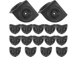 Conjunto De 16 Protetores De Canto De Plástico Preto Para Alto-falantes - Proteção Multifuncional