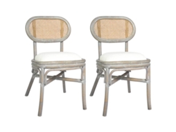 Vidaxl Cadeiras De Jantar 2 Pcs Linho Cinzento