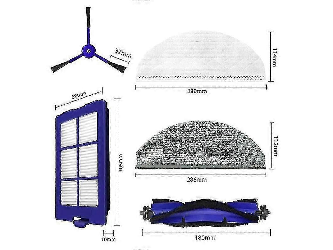 23pcs Accessory Kit Compatible Robovac X8 Hybrid Robotic Vacuum Cleaner Parts Main Side Brush Hepa Filter