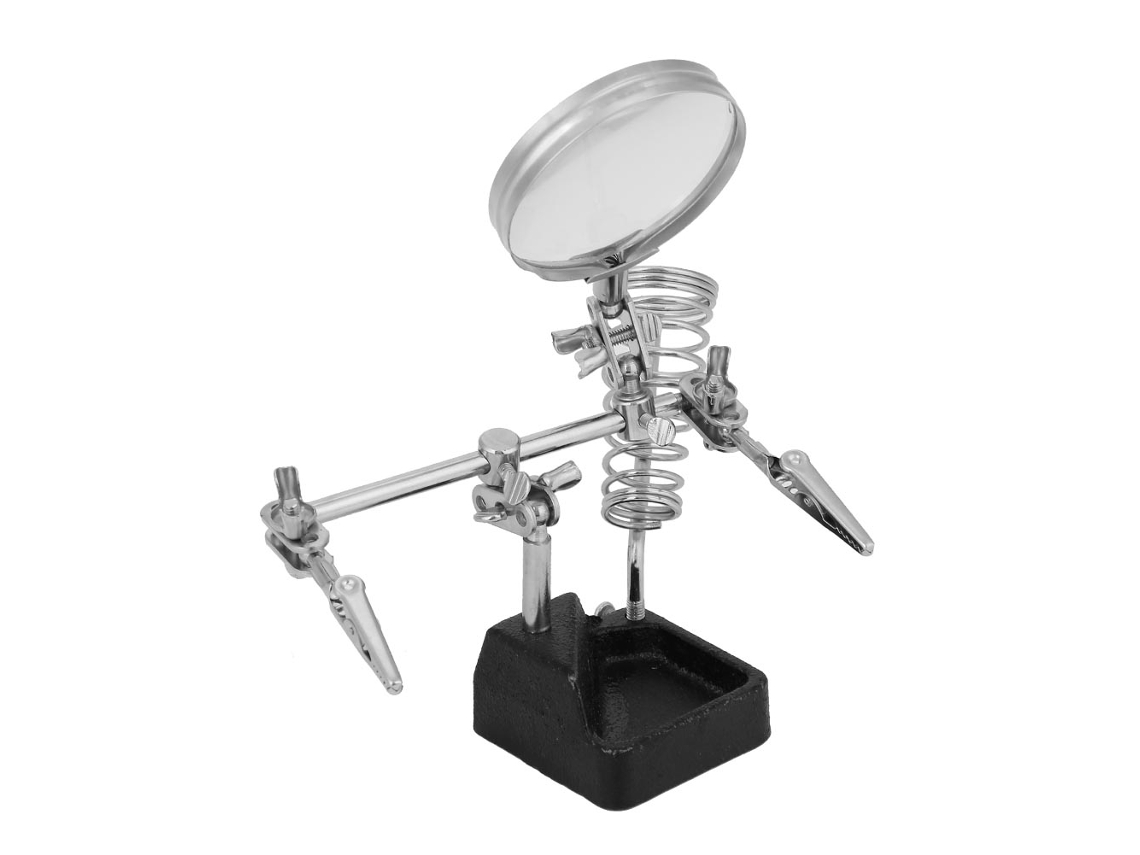 Laxiscreed Lupa De Soldadura Multifuncional Com Suporte Ajustável E Ampliação 5x