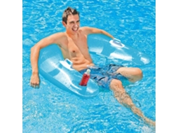 Cadeira inflável para piscina para adultos com porta copos e alças, azul SIURN