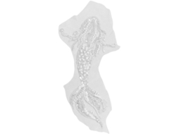 Aplique de Renda Bordada com Lantejoulas para Vestido de Noiva SFUSHOS