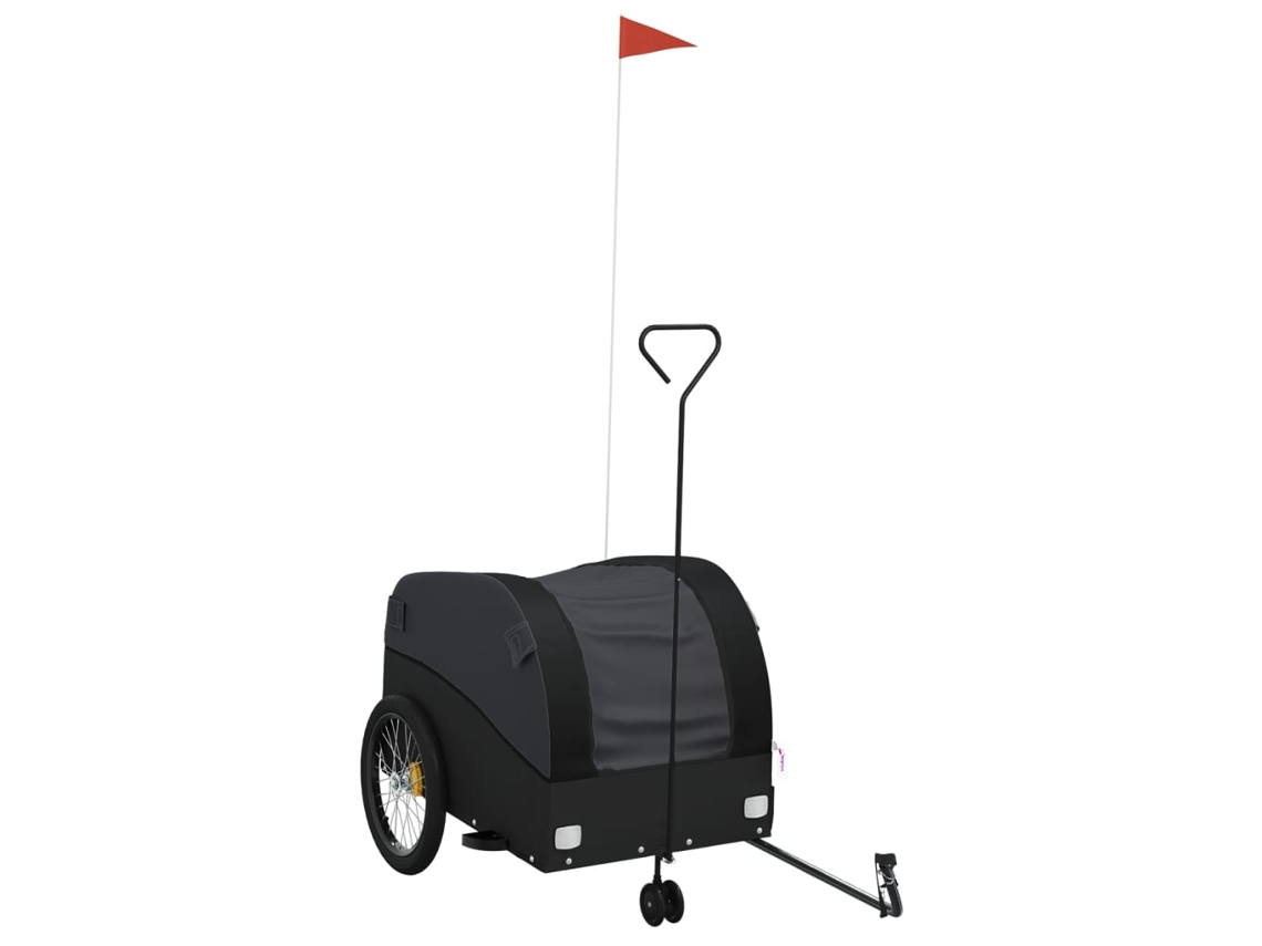 Bike Trailer, Bike Trailers Vidaxl Preto Ferro (63 X 126 X 63 Cm)