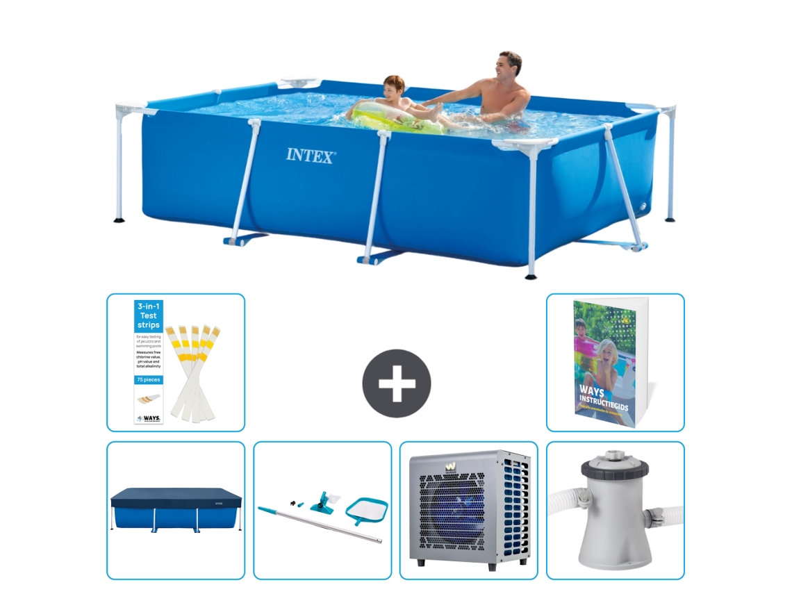 Piscina com Estrutura Retangular 260x160x65 Cm 5 peças S109 INTEX