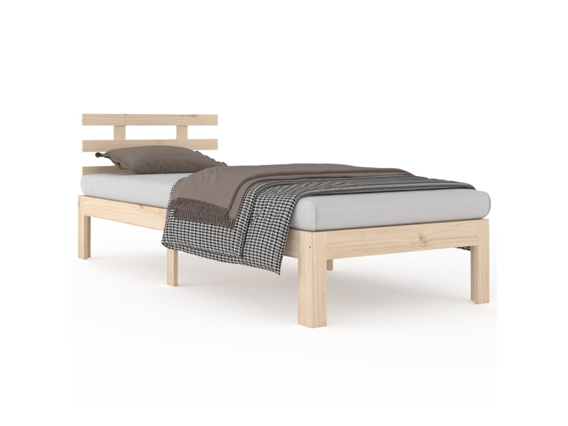 Estrutura de Cama Solteiro 90x190 Cm Madeira Maciça MAISON EXCLUSIVE