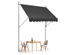 Toldo De Varanda Retrátil 250x120cm Resistente À Água E Uv80 Tekmaquinas