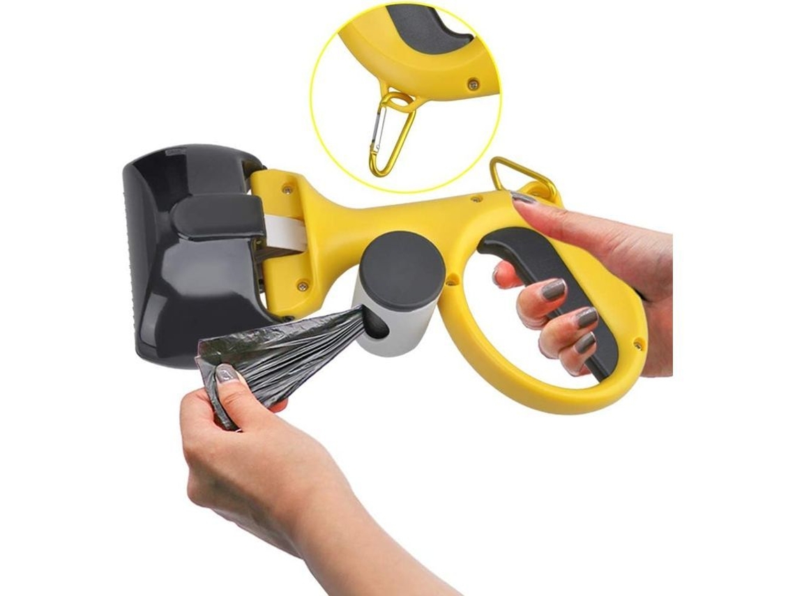 Saco dobrável para recolher fezes de animais, ideal para uso interno e externo em jardins e jardins. Capa leve e ergonômica.